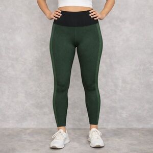 Outdoor Voices Leggings Women XS Green Mid Rise Elastic Waist Athleisure Yoga